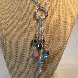 Boutique: Sun and moon silver boho bling necklace